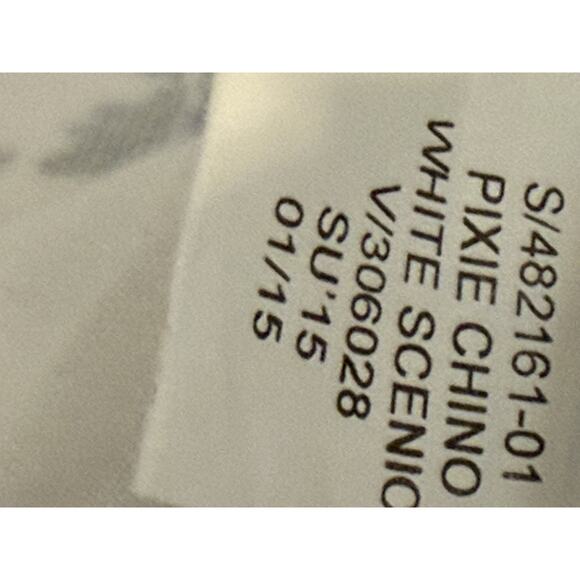 Old Navy Pixie Chinos Women’s Size 4 Scenic Pattern White And‎ Blue Cotton Blend - Picture 8 of 10